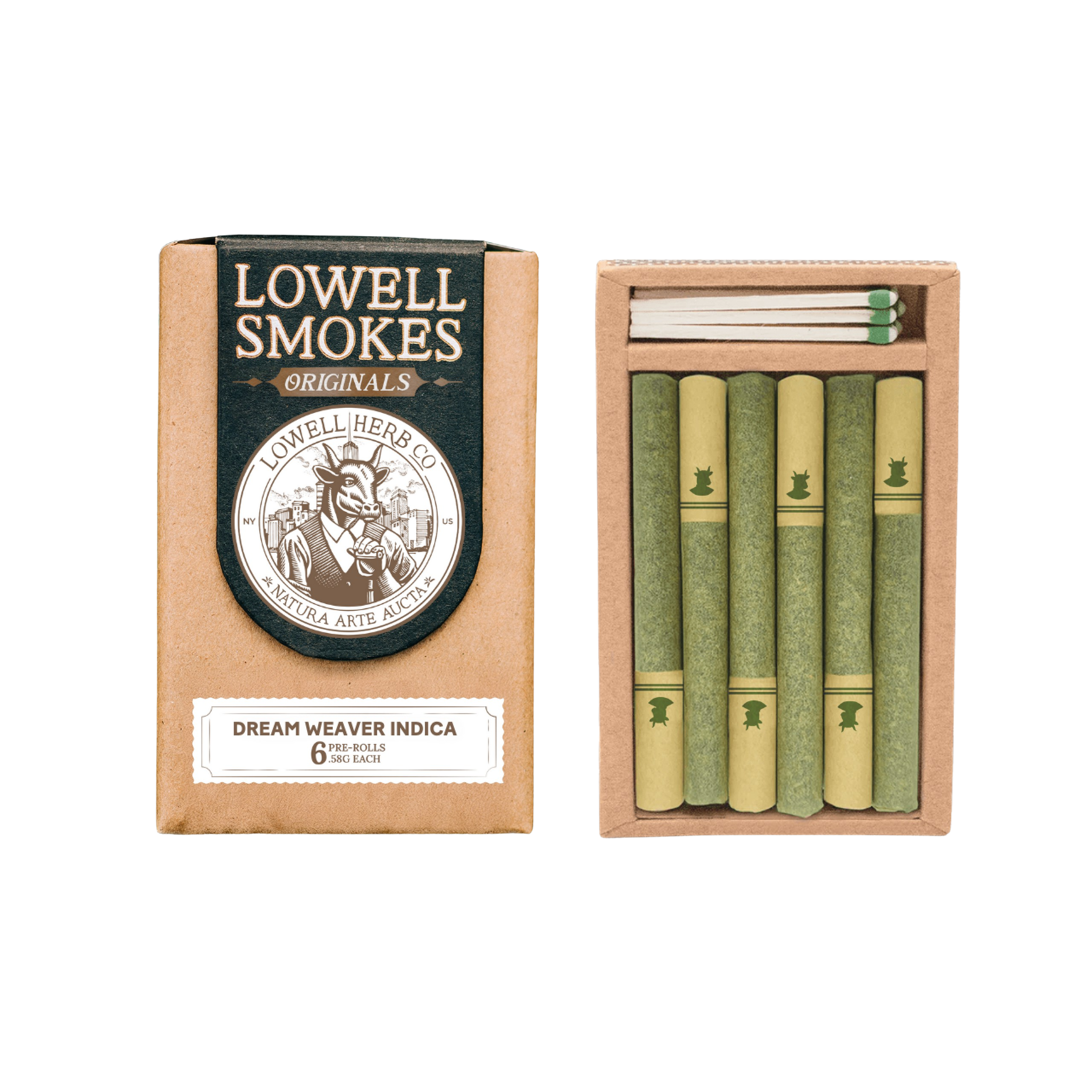 Photograph of product: Lowell Smokes | Dream Weaver | .6g 6pk | Prerolls
