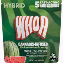Photograph of product: WHOA Watermelon Hybrid Gummies 100mg