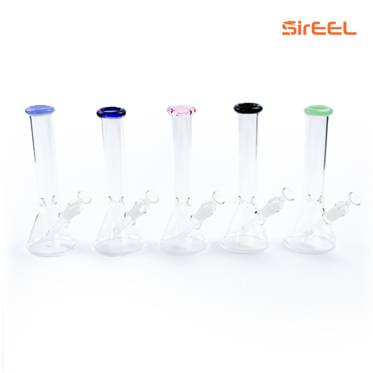 Photograph of product: 10" Color Lip Beaker Bong and Flower Bowl