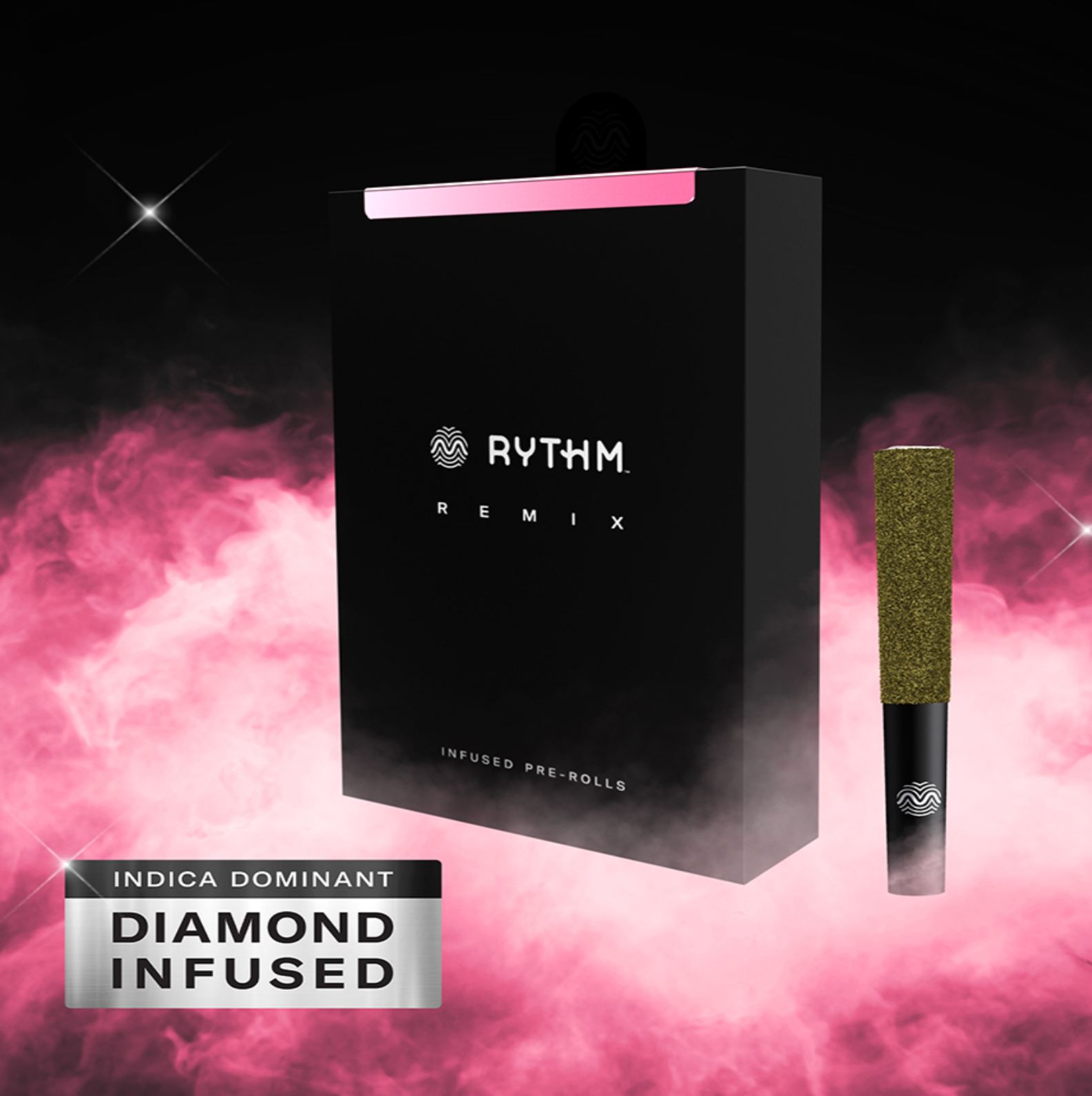 Photograph of product: RYTHM REMIX STRAWBERRY SHORTCAKE 5PK INFUSED PRE-ROLLS 2.5G