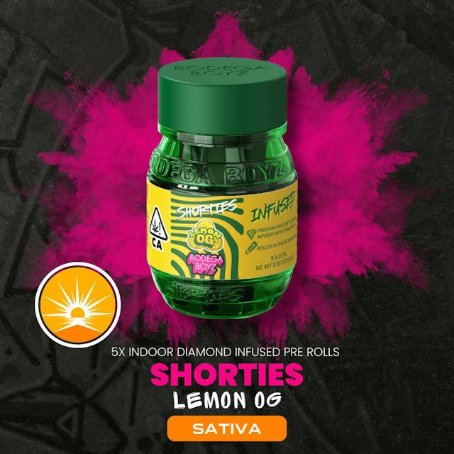 Photograph of product: Shorties Lemon OG Infused 5pk - 