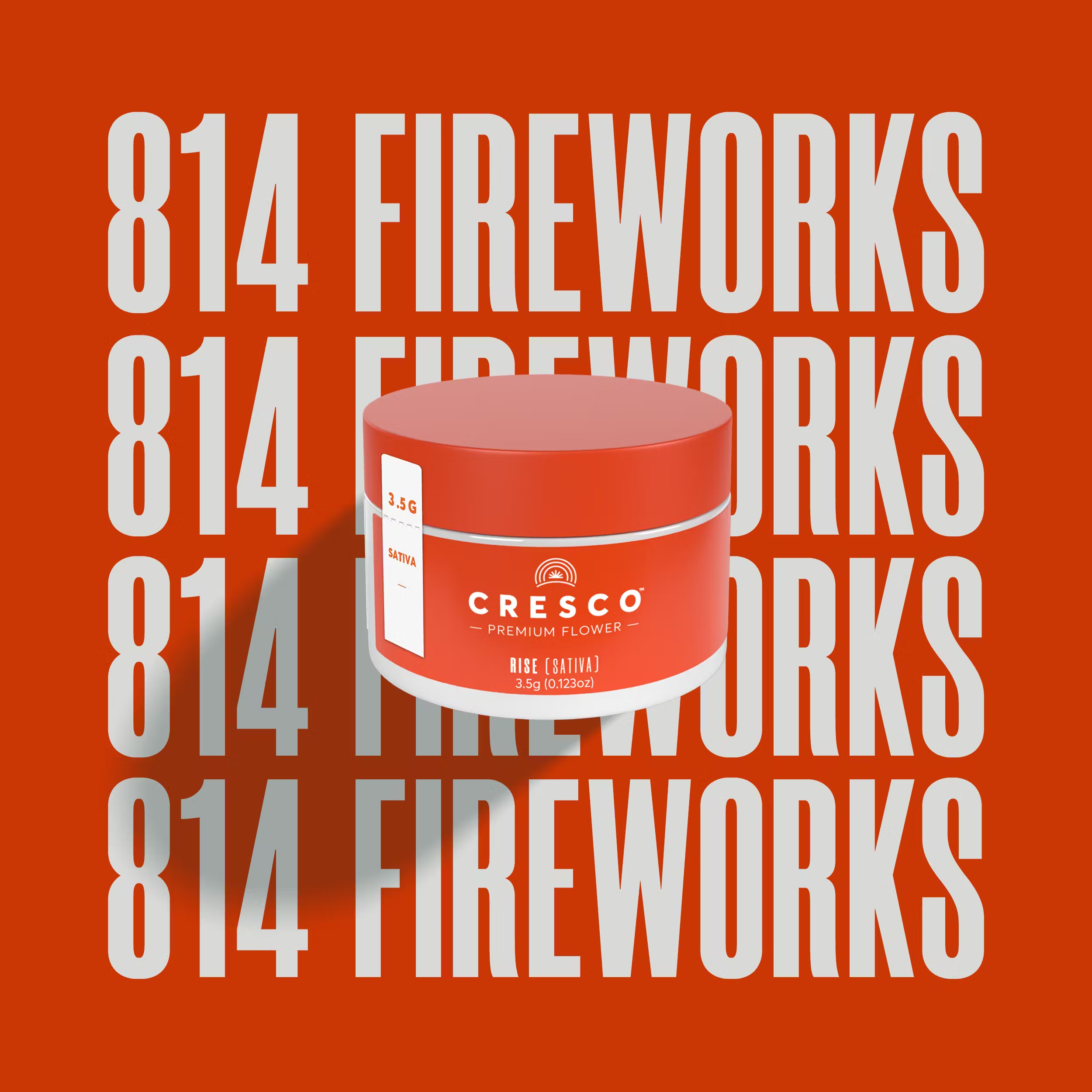 Photograph of product: 814 Fireworks Whole Flower 3.5g