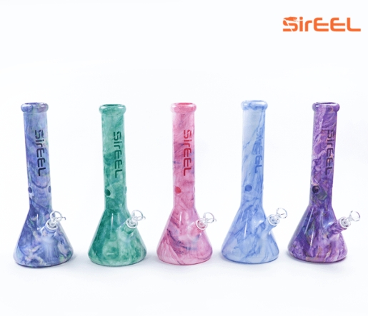 Photograph of product: SirEEL | 14" MirageStone Beaker Bong with Flower Bowl | Assorted Colors