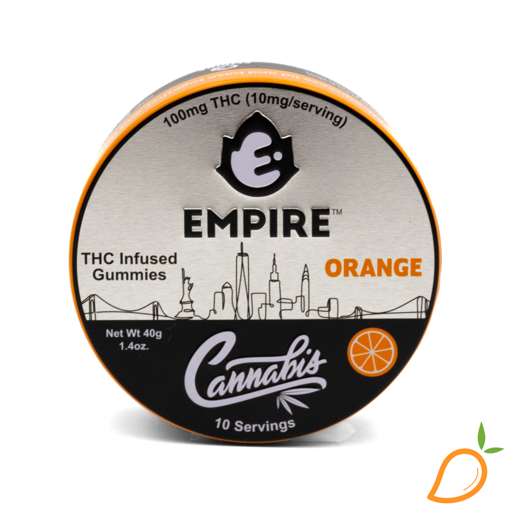 Photograph of product: 100mg Orange Gummies Empire