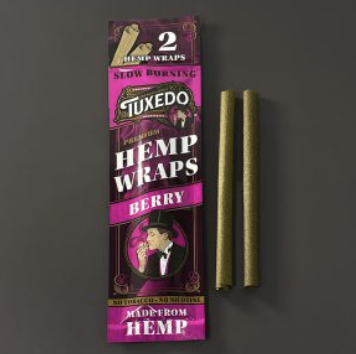 Photograph of product: Tuxedo | Berry | Hemp Wrap | 2pk