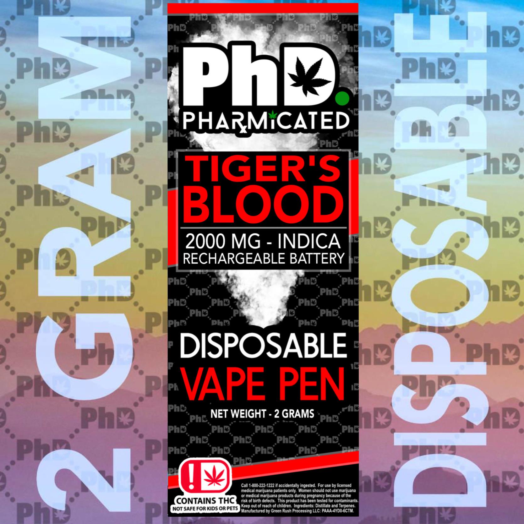 Photograph of product: Pharmicated- Disposable Vape-Tiger's Blood