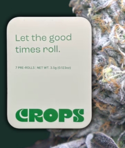Photograph of product: Crops - Ruby Violet 3.5g 7pk Pre-Rolls