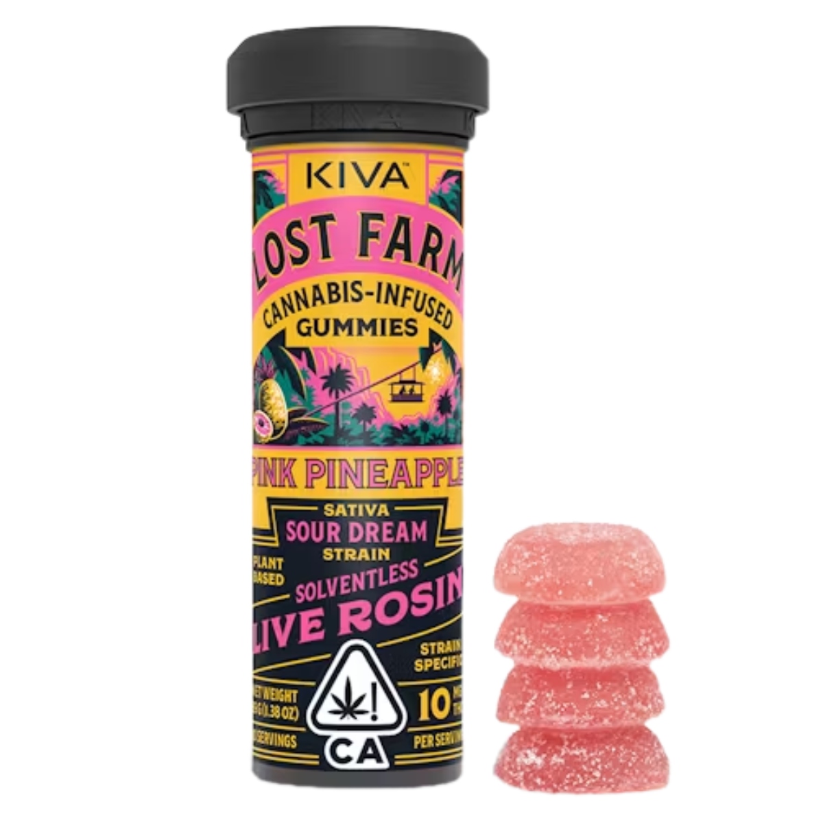 Photograph of product: LOST FARM PINK PINEAPPLE GUMMY