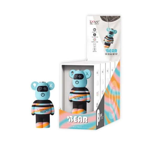 Photograph of product: Lookah | 510 Thread Bear Battery | Blue TieDye