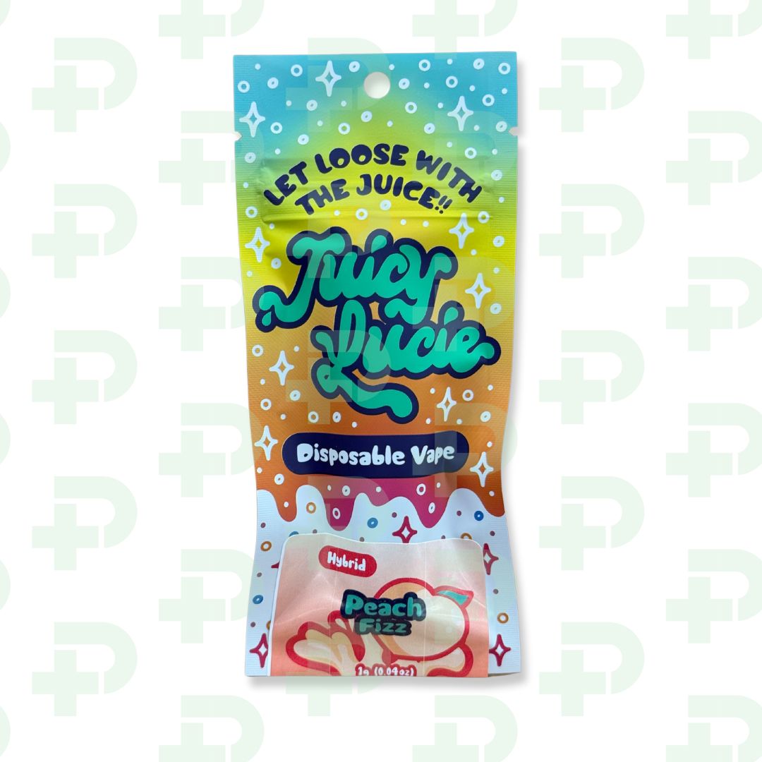 Photograph of product: Juicy Lucie Disposable - Peach Fizz