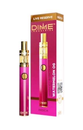Photograph of product: Dime Reserve | Watermelon OG Live Resin All-In-One 1g