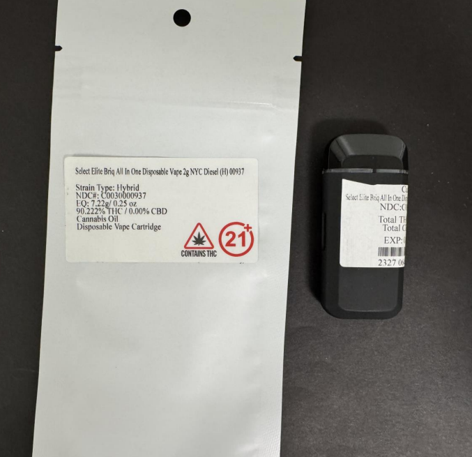 Photograph of product: Select Elite: NYC Diesel (H) | AIO Vape 2g | 00937