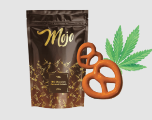 Photograph of product: 200MG MOJO - CHOCOLATE COVERED PRETZELS