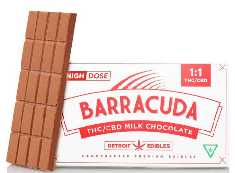 Photograph of product: 1:1 TH-oui/CBD Milk Chocolate Bar | 200mg