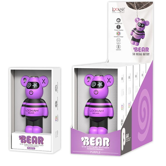 Photograph of product: S&A Battery Lookah Bear 500mAh - Purple