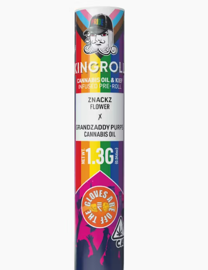Photograph of product: KINGROLL Znackz x GrandZaddy Purps Pre-Roll 1.3G