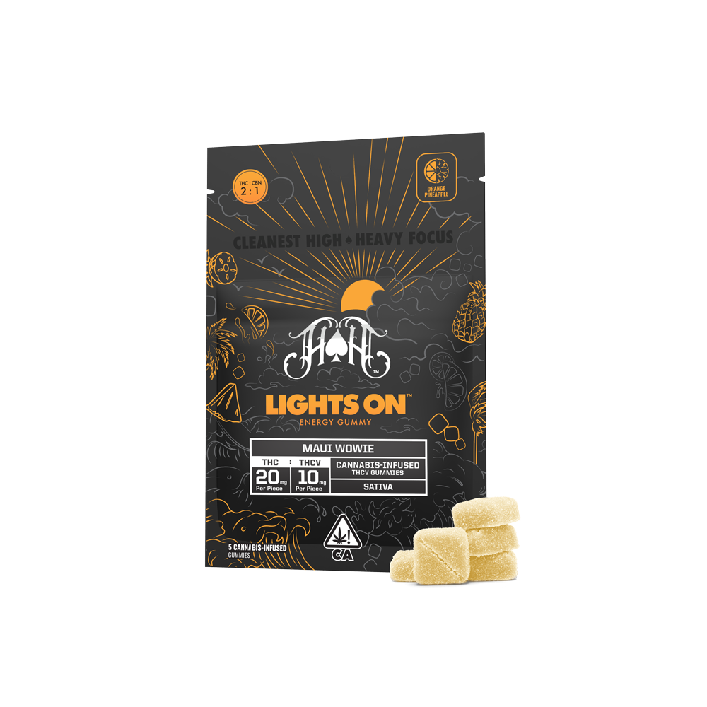 Photograph of product: Lights On Energy Gummies [Maui Wowie] - 100mg