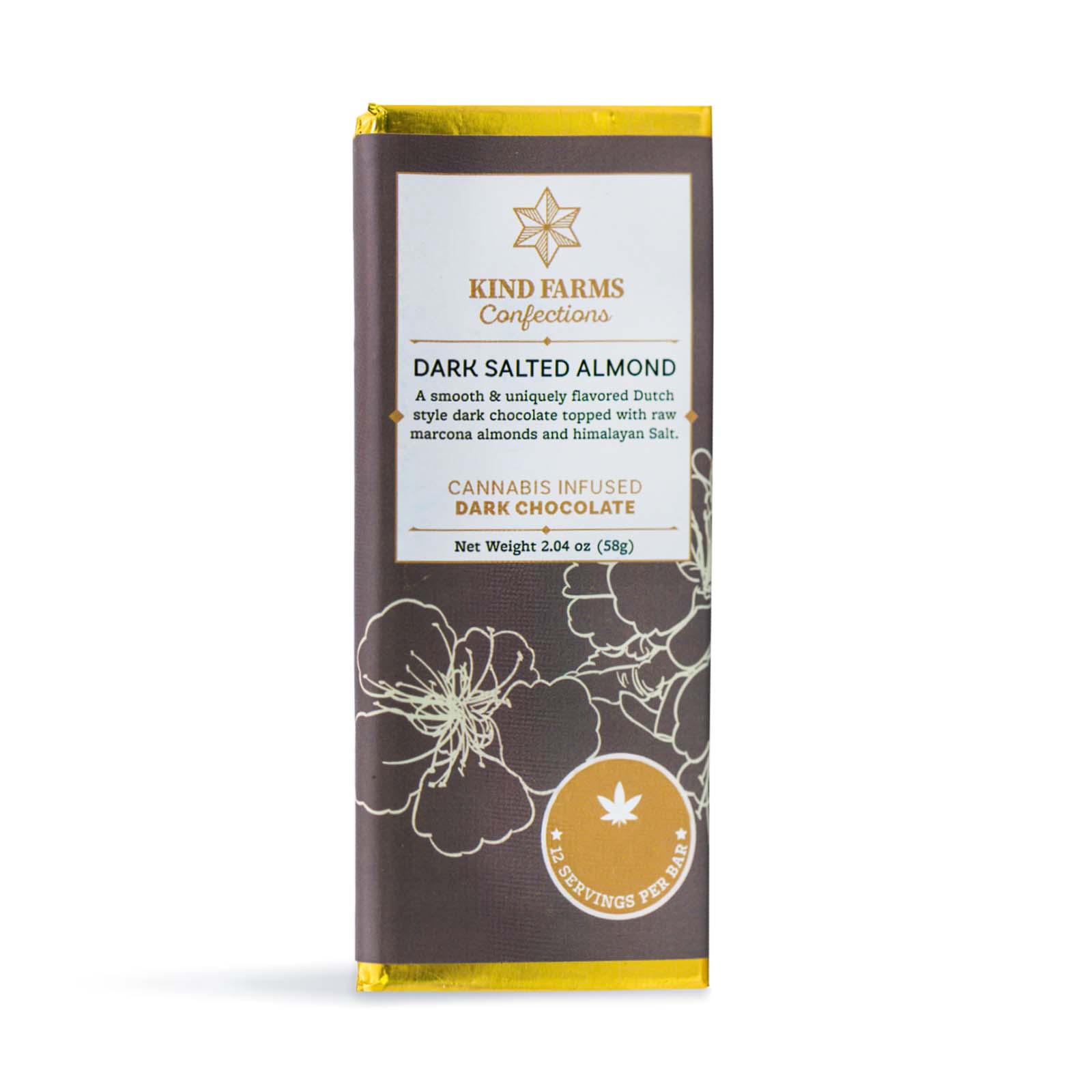 Photograph of product: Dark Salted Almond Dark Chocolate
