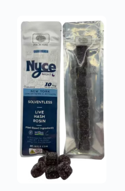 Photograph of product: NYCE | Gummies 10 Pack | Blueberry | 100mg