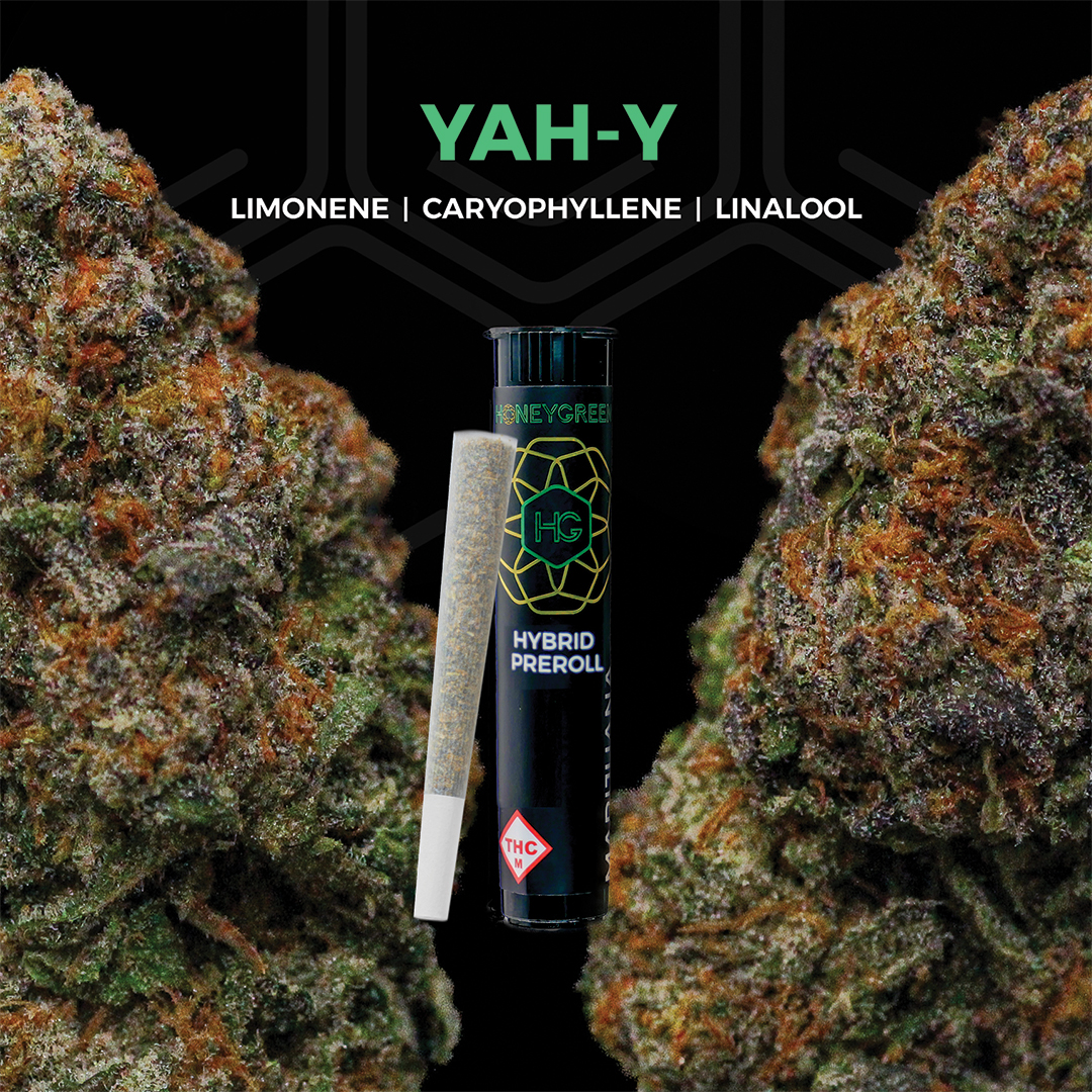 Photograph of product: Honey Green: Pre-Roll | Yah-y | 1g