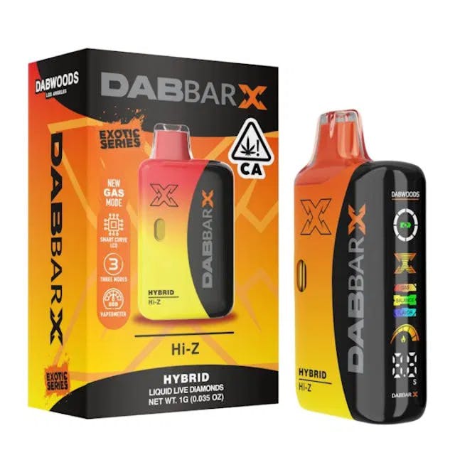 Photograph of product: DABWOODS DABBAR X HI-Z LD AIO 1 GRAM - 