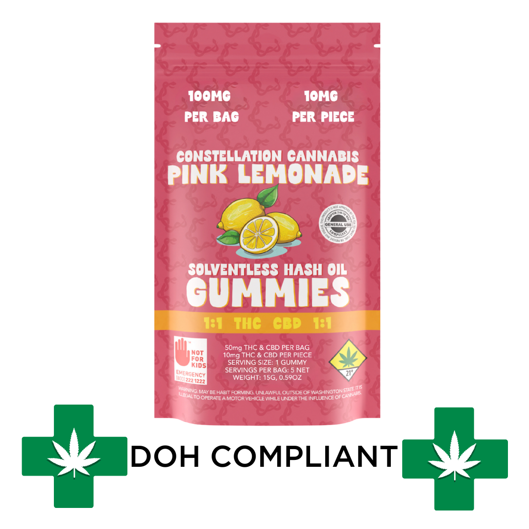 Photograph of product: DOH | Pink Lemonade 1:1 CBD Gummies | 5pk