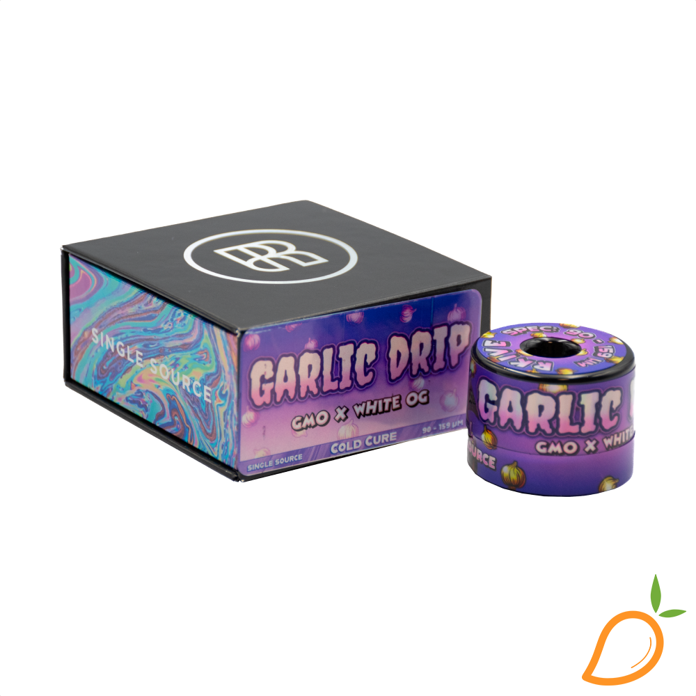 Photograph of product: 1g Garlic Drip Live Rosin Rkive Reserve