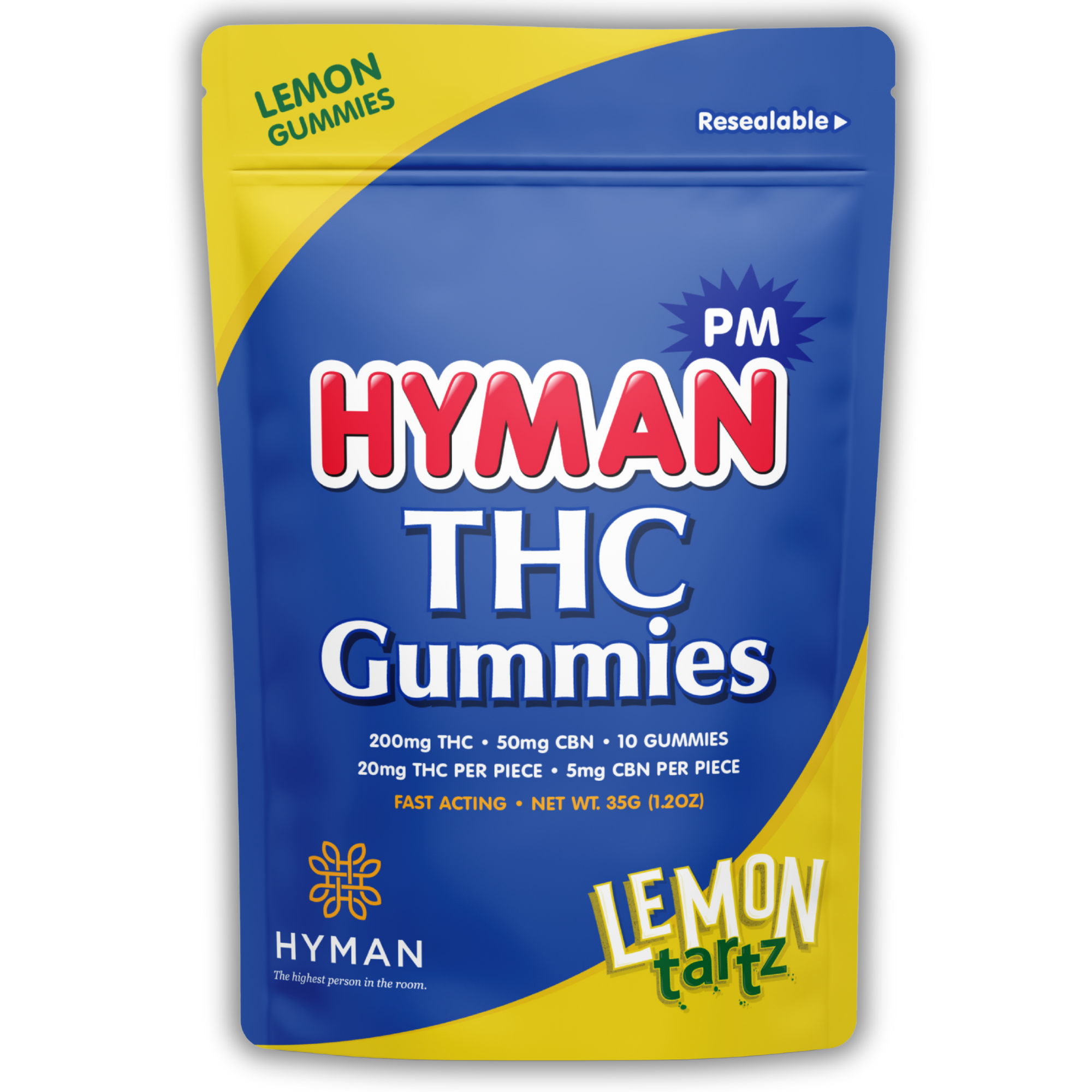 Photograph of product: Hyman | Gummy | 4:1 TH-oui/CBN PM Lemon Tartz | 200mg TH-oui 50mg CBN