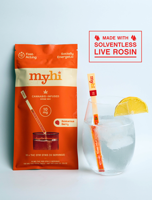 Photograph of product: Myhi - Stir Sticks - Boisterous Berry - 10ct Infused Drink Mix