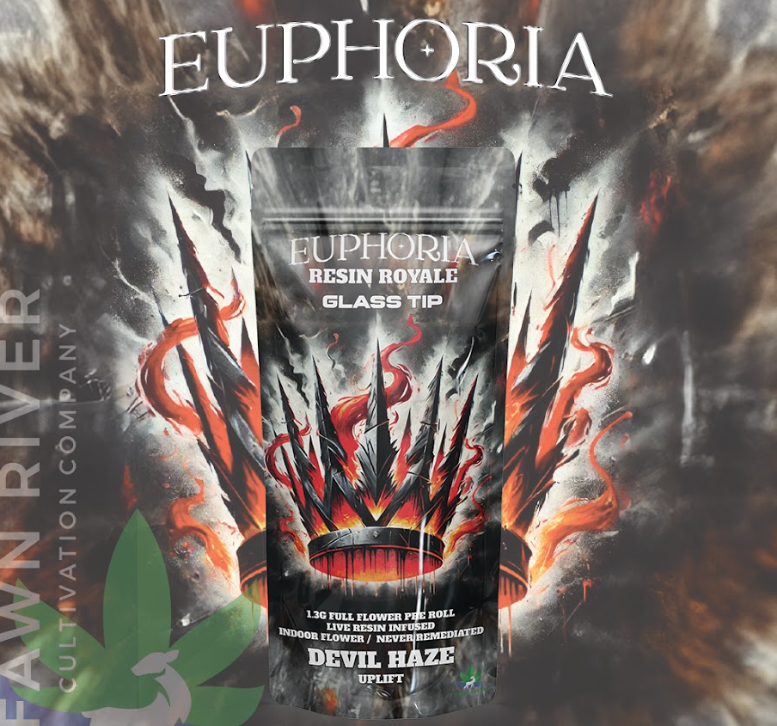 Photograph of product: Euphoria - Live Resin Royale Pre-roll 1.3g - Devil Haze - Uplift