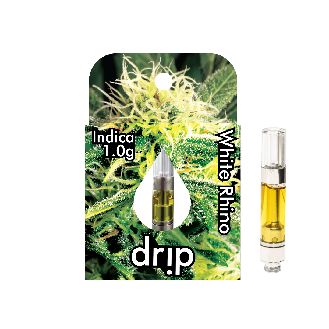 Photograph of product: Drip | White Rhino Distillate Cartridge | 1g