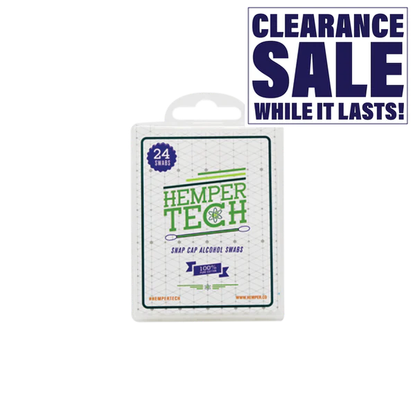 Photograph of product: Hemper Tech Snap Cap Alcohol Swabs - 24 Swabs Per Pack