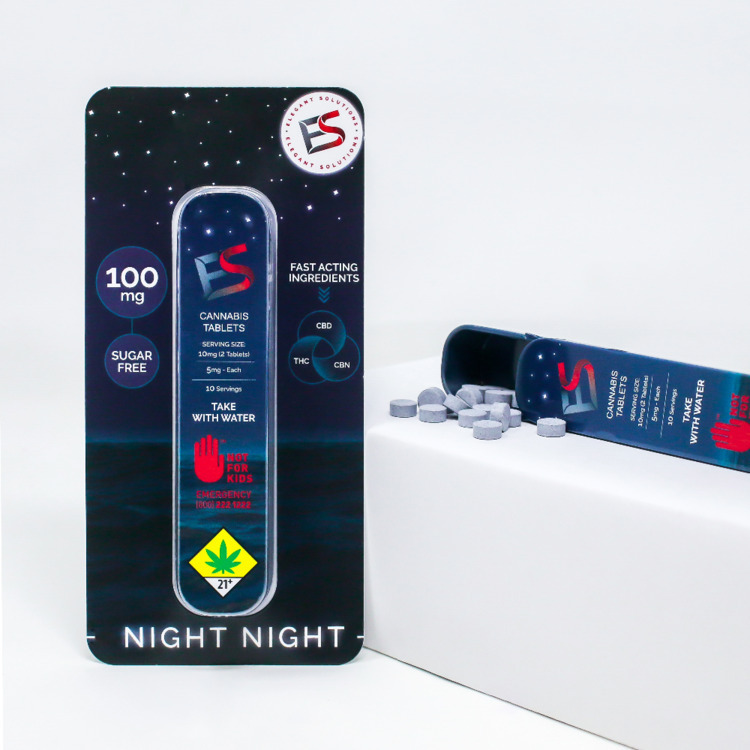 Photograph of product: Elegant Solutions: CBN Night Night - Tablets 10pk 100mg