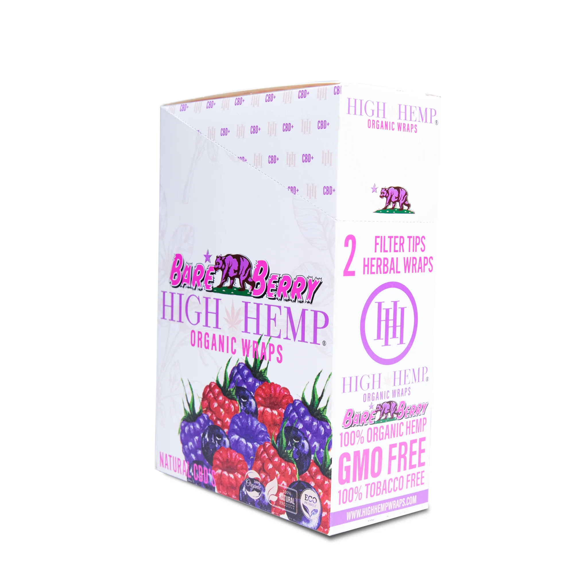 Photograph of product: High Hemp | Organic Wraps | Bare Berry | 2PK