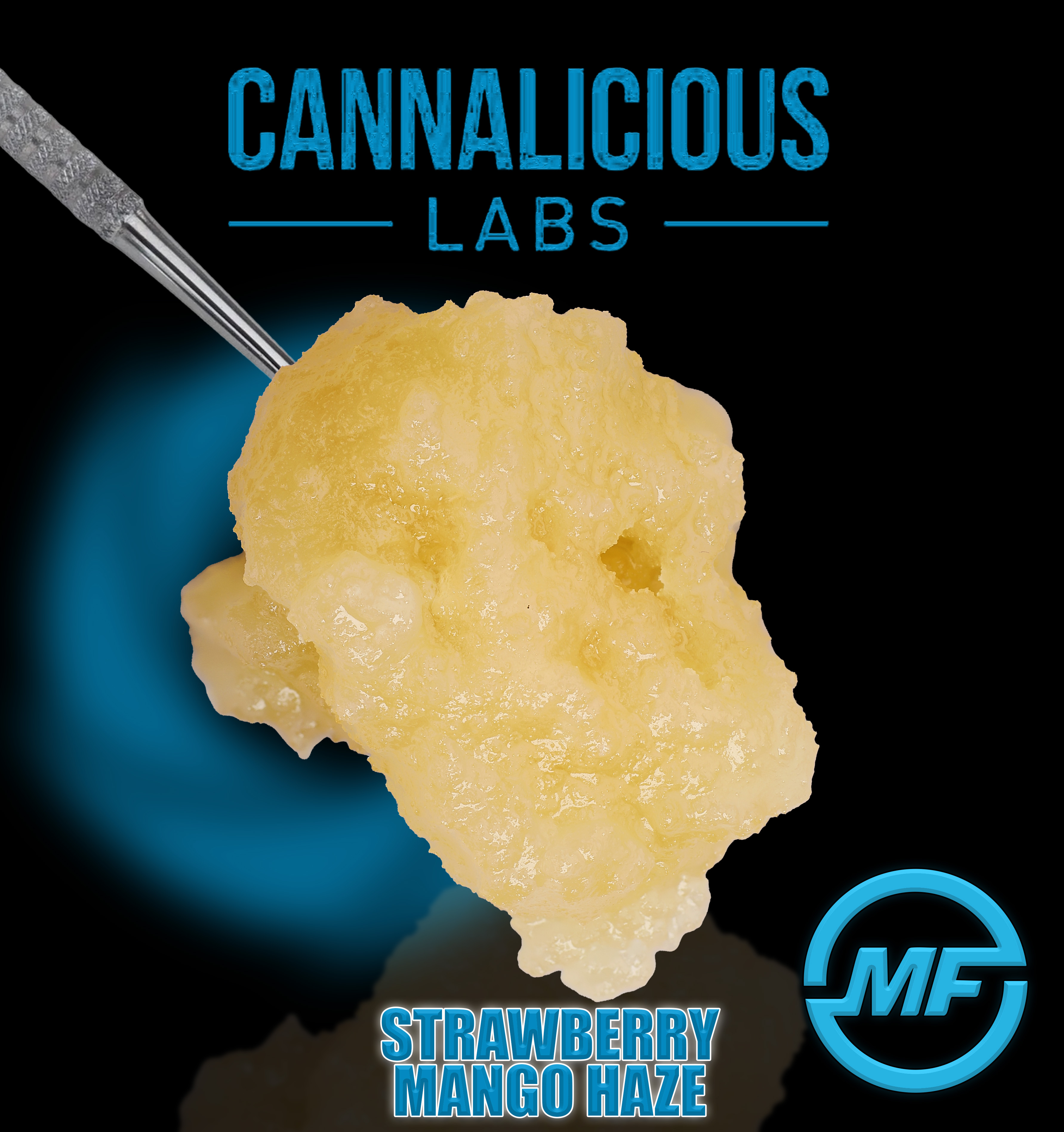 Photograph of product: Cannalicious | Strawberry Mango Haze | Live Resin Baller Jar | 7g