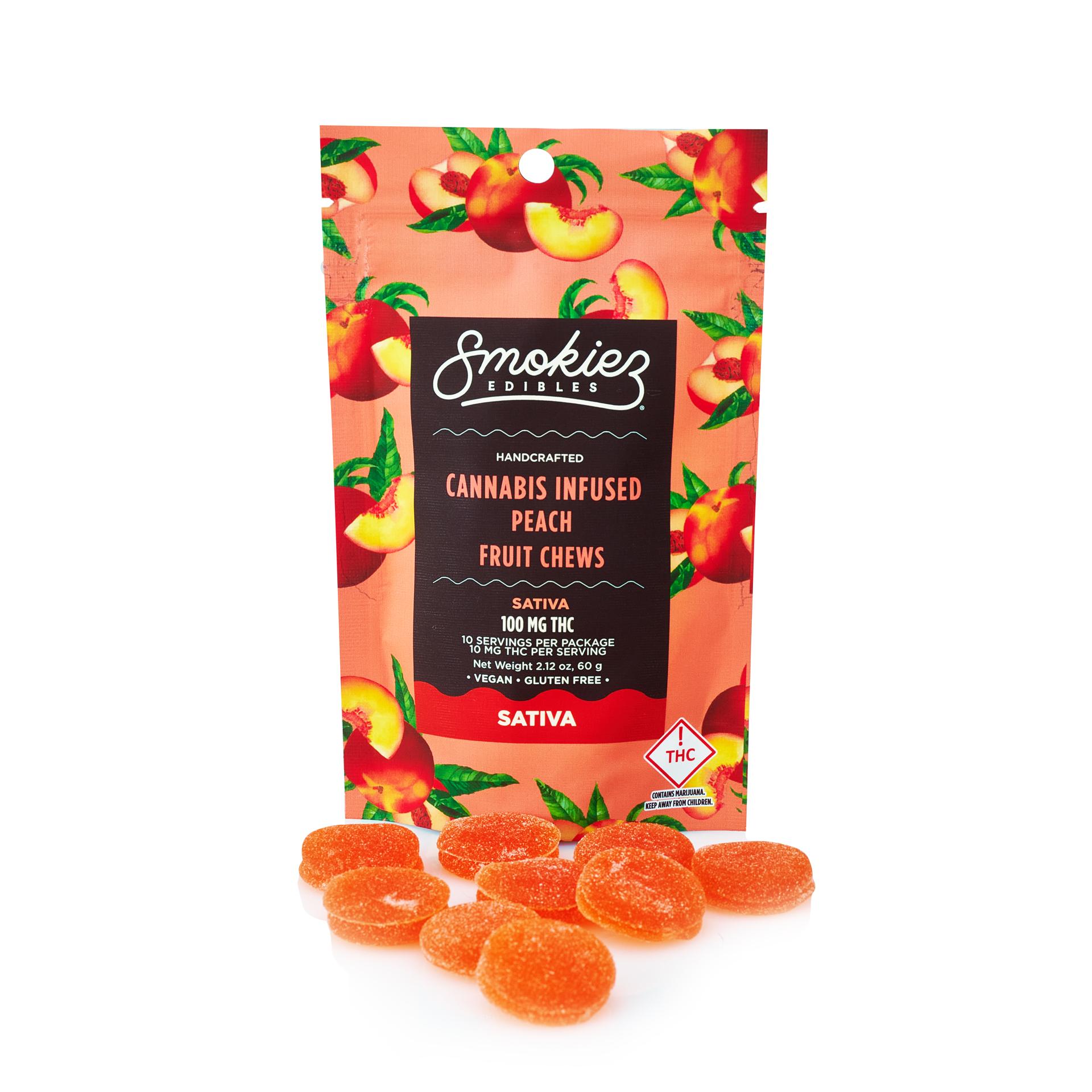 Photograph of product: Smokiez - Peach (S) - Gummies - 100mg