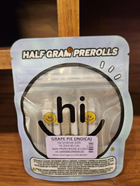 Photograph of product: Grape Pie Pre-rolls | 0.5g | 6pk - Sales Floor