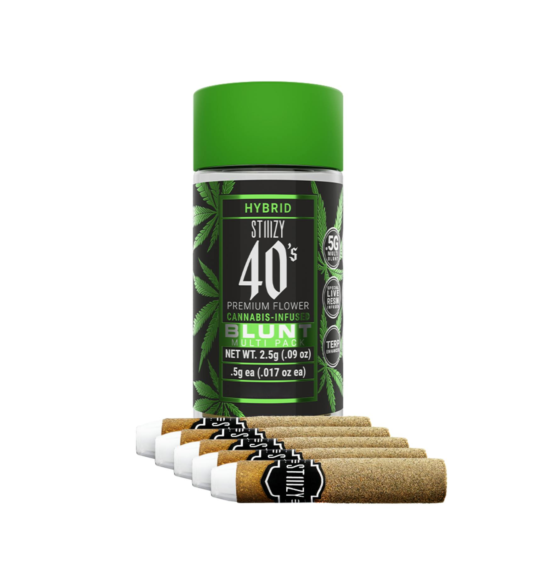 Photograph of product: 40's Infused Strawnana Mini Blunts 2.5g (0.5g ea | 5-Pack)