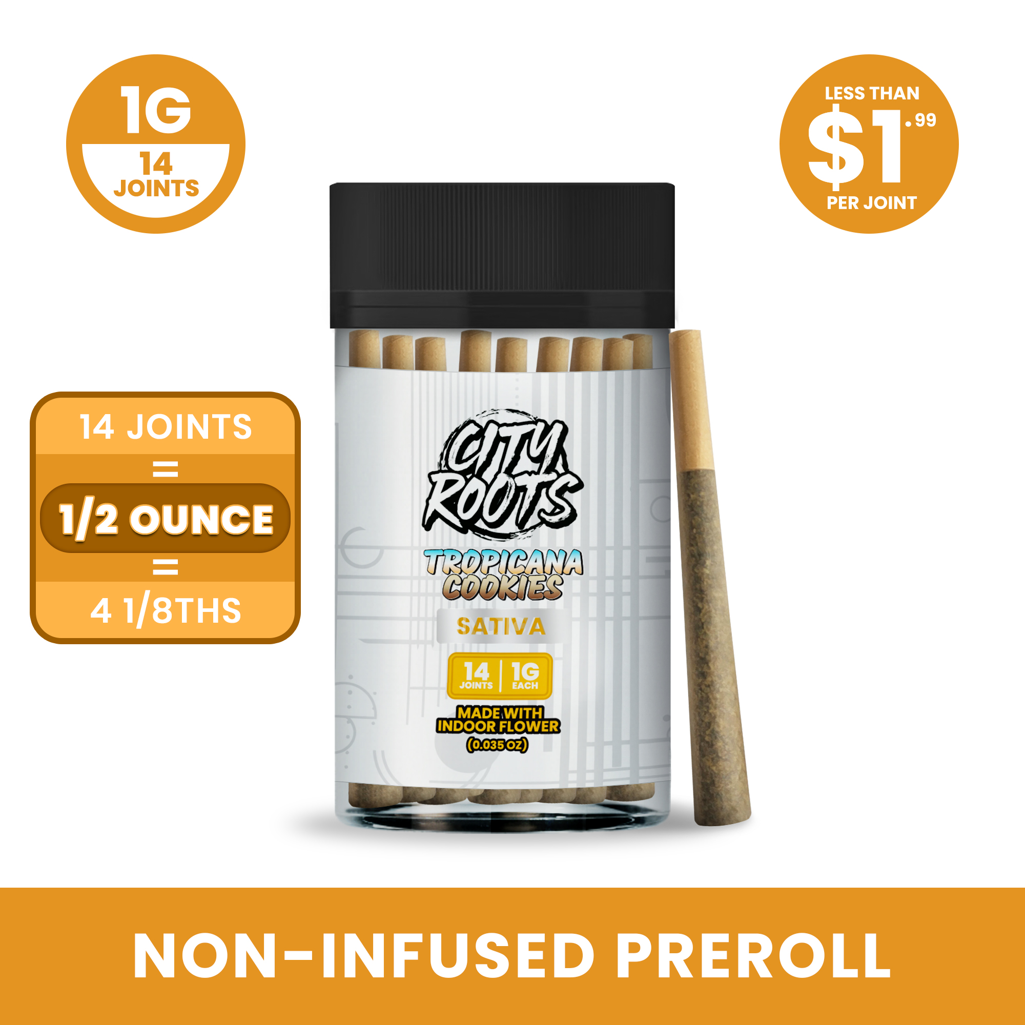 Photograph of product: City Roots - Tropicana Cookies (Oui'd) 14pk Prerolls