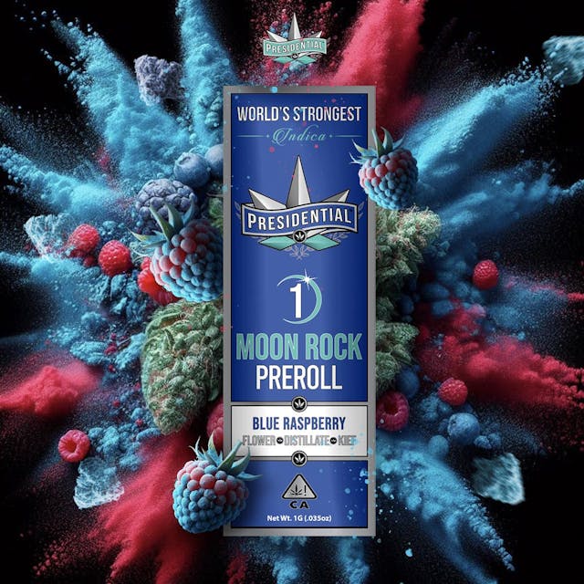 Photograph of product: Blue Raspberry Pre-Roll Moonrock 1g - Sales Floor