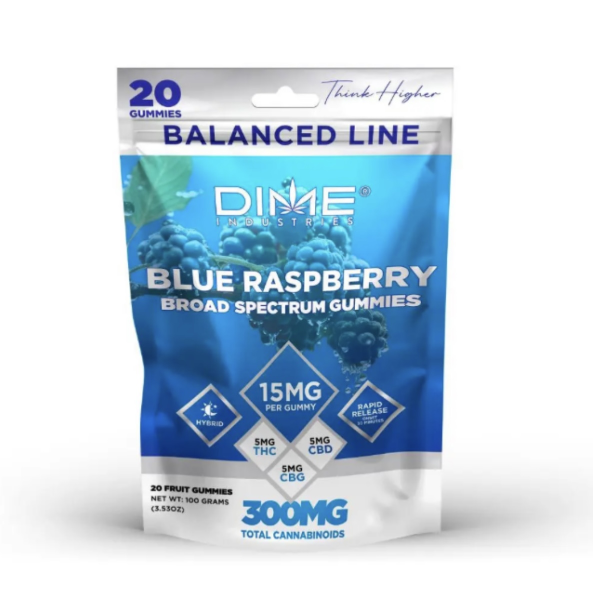 Photograph of product: Blue Raspberry | Cbg | Dime |