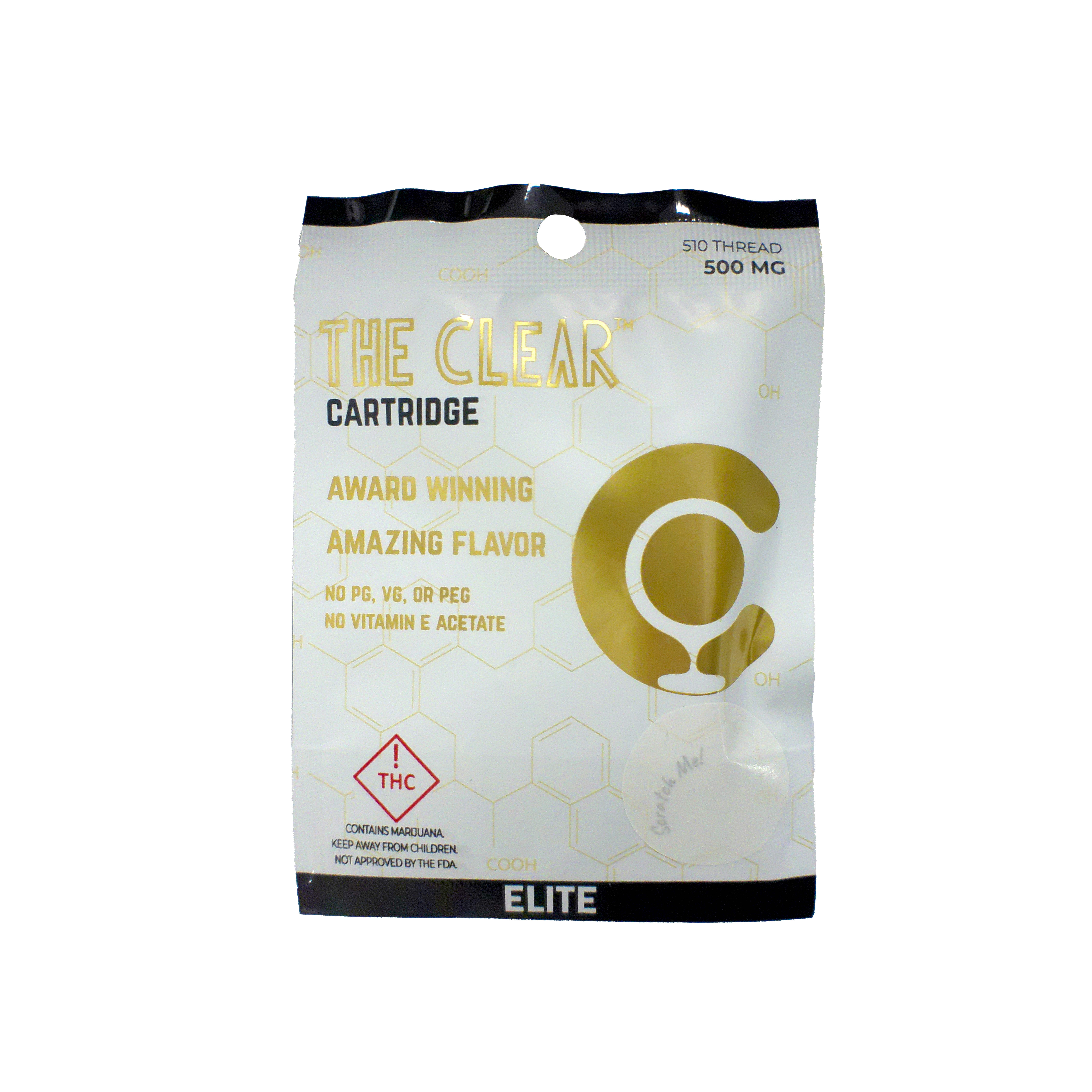 Photograph of product: The Clear Elite - Vape Cart - Threaded - OG - Hybrid