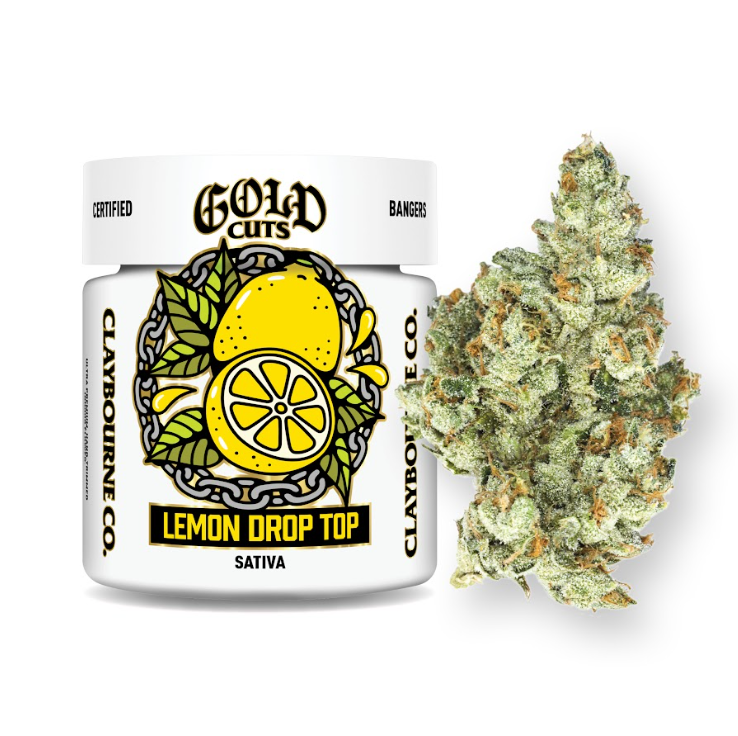 Photograph of product: Claybourne Co. - 3.5g Gold Cuts - Lemon Drop Top