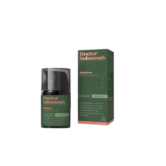 Photograph of product: Dr. Solomon's | Restore Lotion | Topicals | 100mg TH-oui:100mg CBD