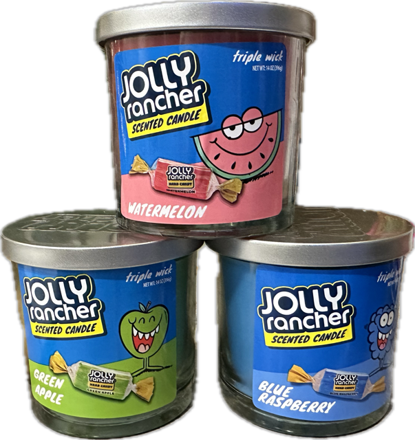 Photograph of product: Jolly Rancher Scented Candle -Blue Raspberry