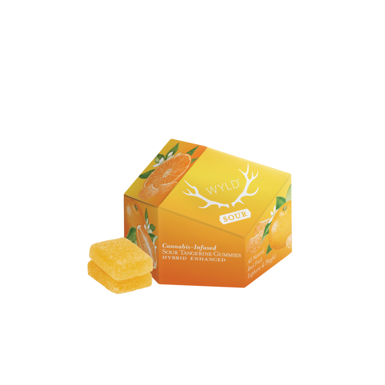 Photograph of product: Wyld: Hybrid Sour Tangerine - Gummies 10pk 100mg