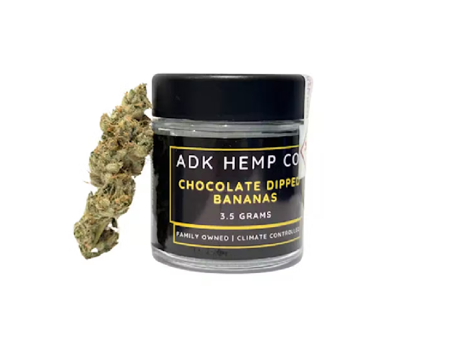 Photograph of product: ADK Hemp Co | Chocolate Dipped Bananas | Indoor Flower 3.5g