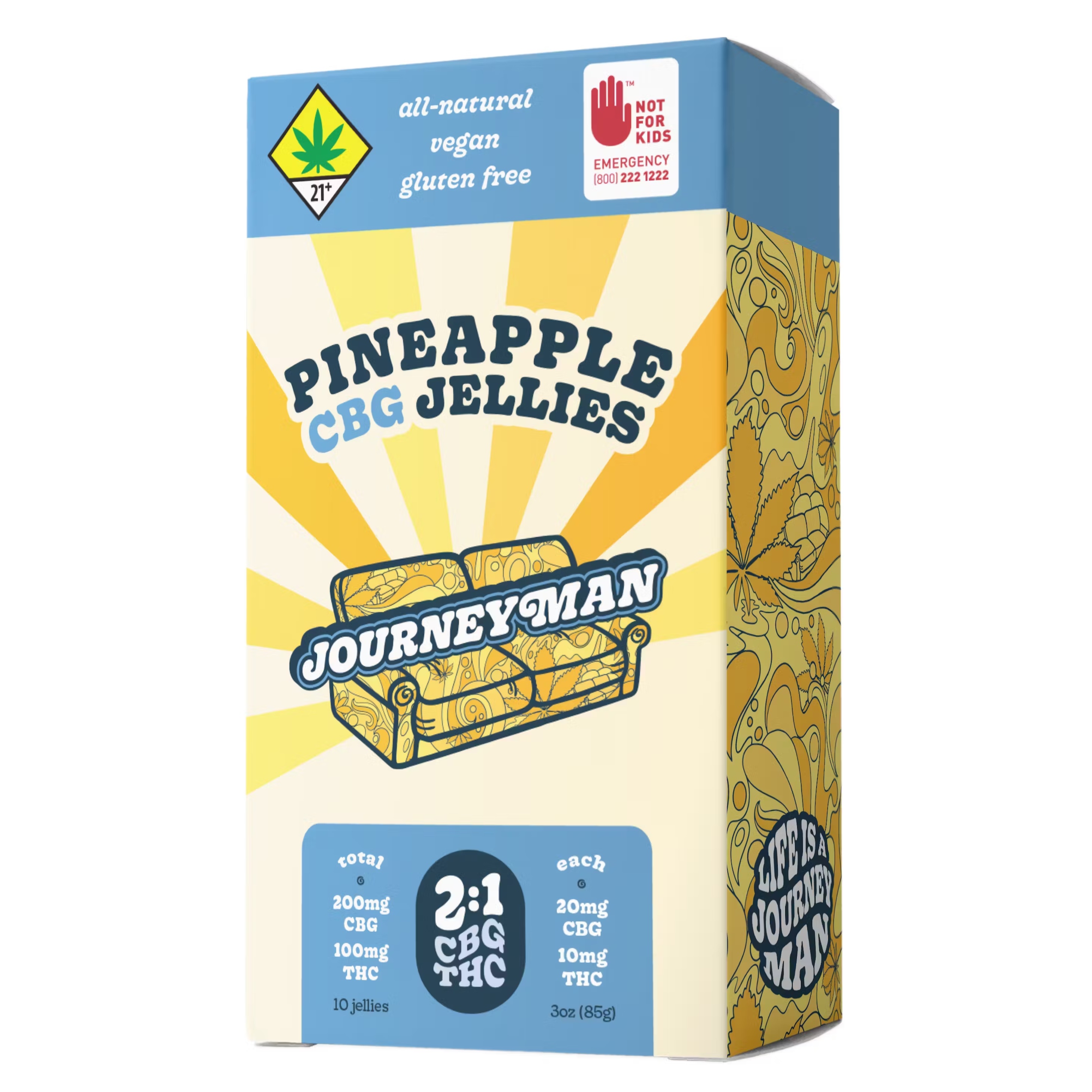 Photograph of product: Pineapple CBG Jellies, 10-Pack