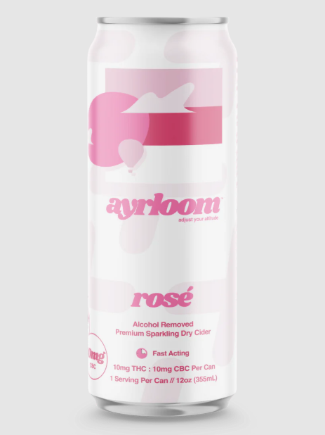 Photograph of Product: Ayrloom AU | 12oz Beverage |  Ros  | 10mg THC 5mg CBD