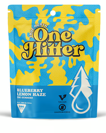 Photograph of product: BLUEBERRY LEMON HAZE | ONE HITTER VEGAN GUMMY | 200MG